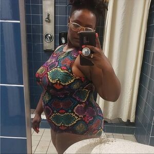 Rebdolls Multicolor Geometric One-Piece Swimsuit